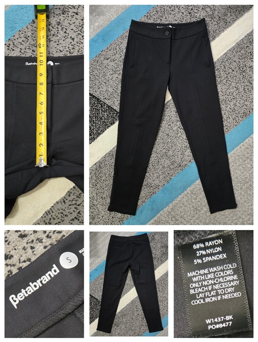 Betabrand Dress Pant Yoga Pants, cigarette pant, S, EUC
